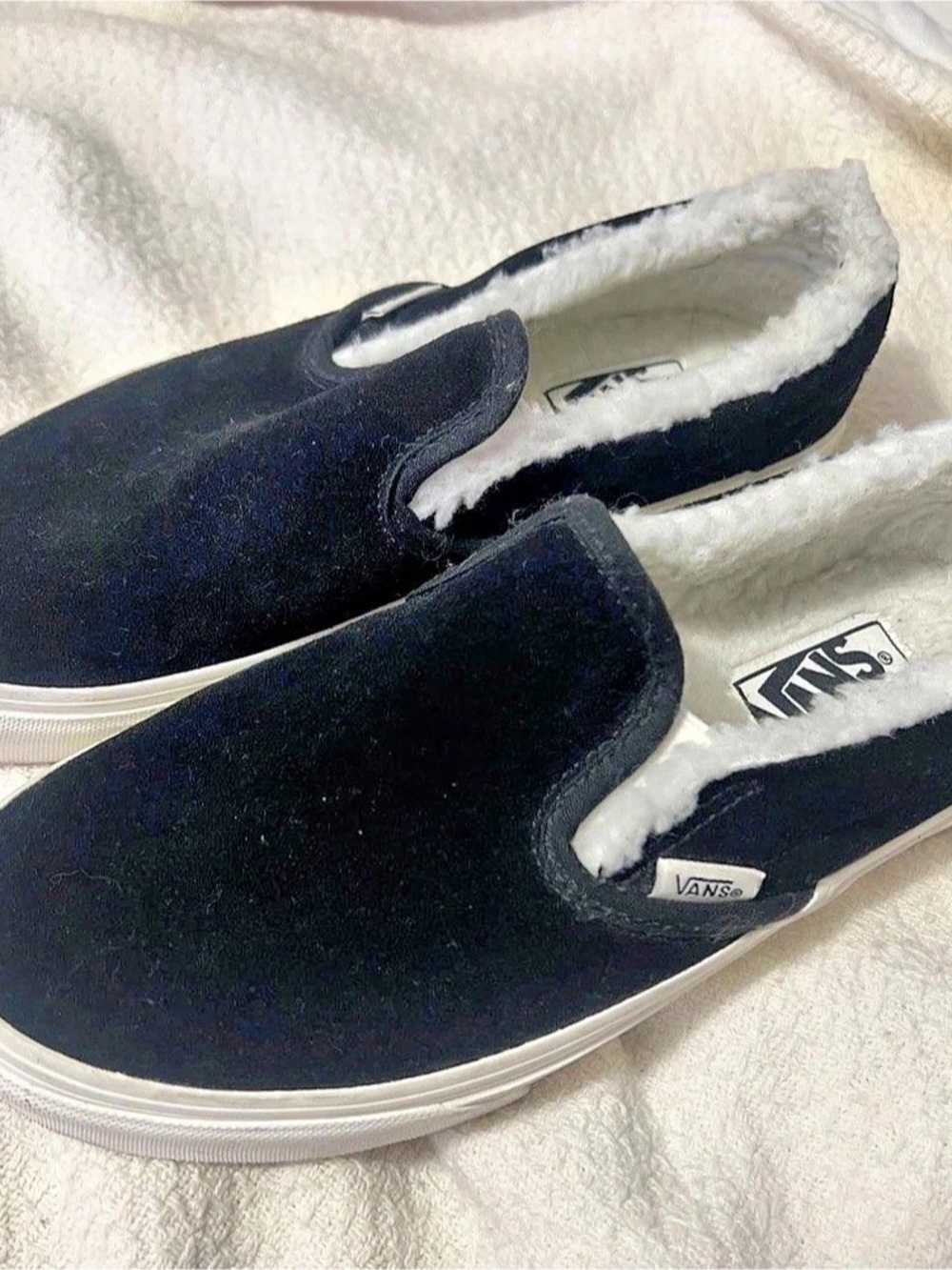 Vans Classic Slip-On Sherpa Slip-On Shoes Black US 8.5 NWT